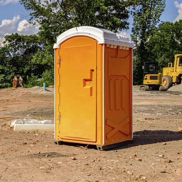 how often are the porta potties cleaned and serviced during a rental period in Stirling